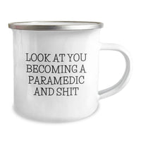 Load image into Gallery viewer, Rescue Worker Gifts, Funny Quote, Camping Mug, 12 oz Capacity, Stainless Steel with Enamel Finish, Gifts from Family to Rescue Worker, Graduation Unique Gifts for Him, Her, Friends - Image 2

