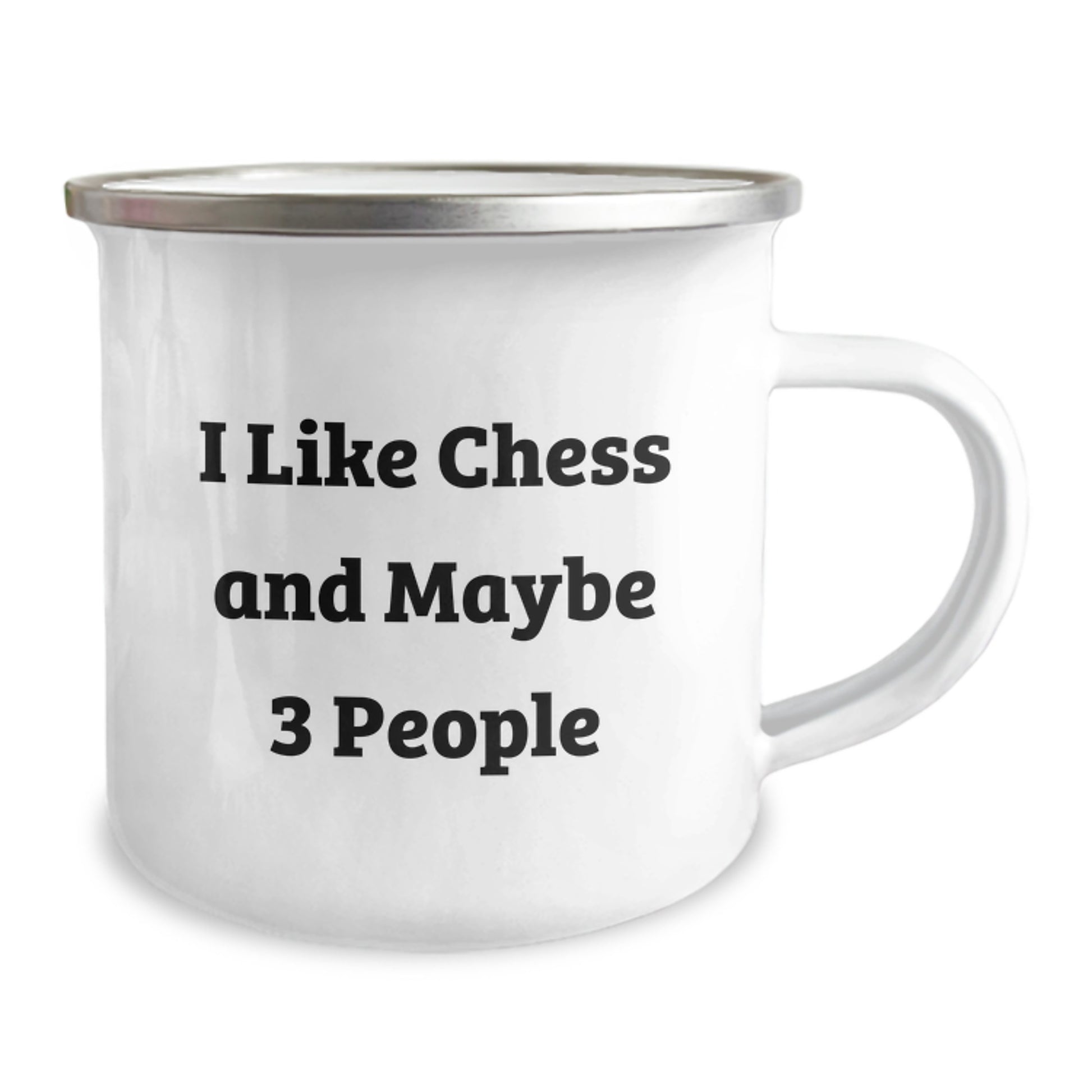 Funny Chess Gifts for Men from Friends - 12 oz Camping Mug with Enamel Finish, Perfect Graduation Unique Gifts for Chess Lovers - Image 2