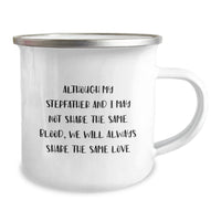 Load image into Gallery viewer, Funny Stepfather Gifts: Heartfelt Quote Camping Mug, Gifts from Family for Stepfather&#39;s Birthday, Enamel Stainless Steel, 12 oz - Image 2
