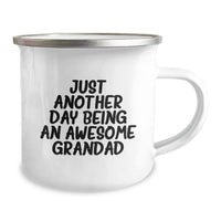 Load image into Gallery viewer, Funny Grandad Gifts for Men from Family, Just Another Day Being An Awesome Grandad Camping Mug for Graduation Unique Gifts - Image 2
