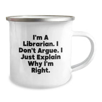 Load image into Gallery viewer, Librarian Gifts, Funny Quote, Camping Mug, Graduation Unique Gifts from Friends, to Librarian - Image 2
