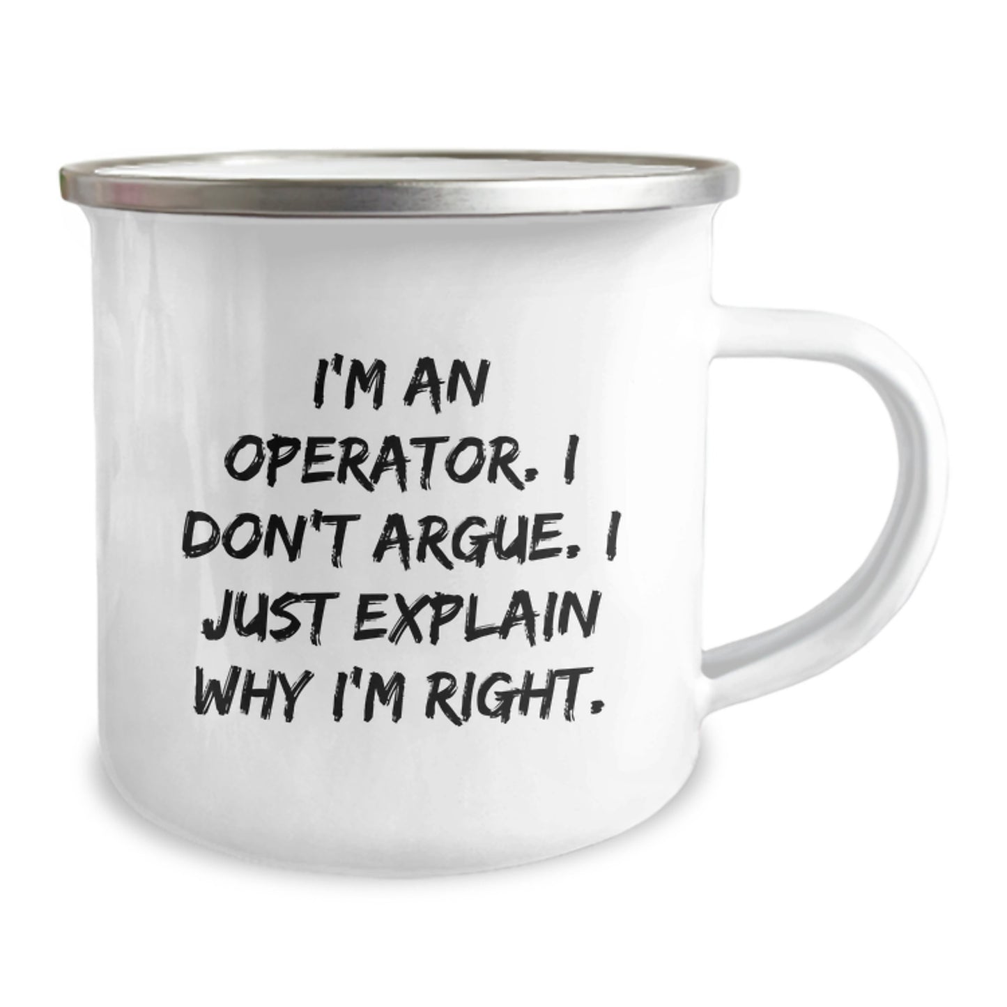 Operator's Proud, Funny Gifts from Friends for Operators, Graduation Unique Gifts, 12 oz Camping Mug - Image 2
