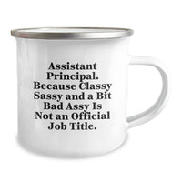 Load image into Gallery viewer, Funny Assistant Principal Gifts, Cute Camping Mug for Birthday, Gifts from Friends to Assistant Principal Humor, Perfect for Women or Men - Image 2
