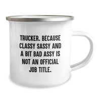 Load image into Gallery viewer, Trucker Gifts for Him Funny Sassy Camping Mug 12 oz Graduation Unique Gifts from Men to Friends - Image 2

