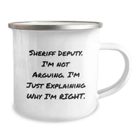 Load image into Gallery viewer, Funny Sheriff Deputy Gifts for Men, Sheriff Deputy Camping Mug with Inspirational Quote, Gifts from Friends, Unique Graduation Gifts - Image 2
