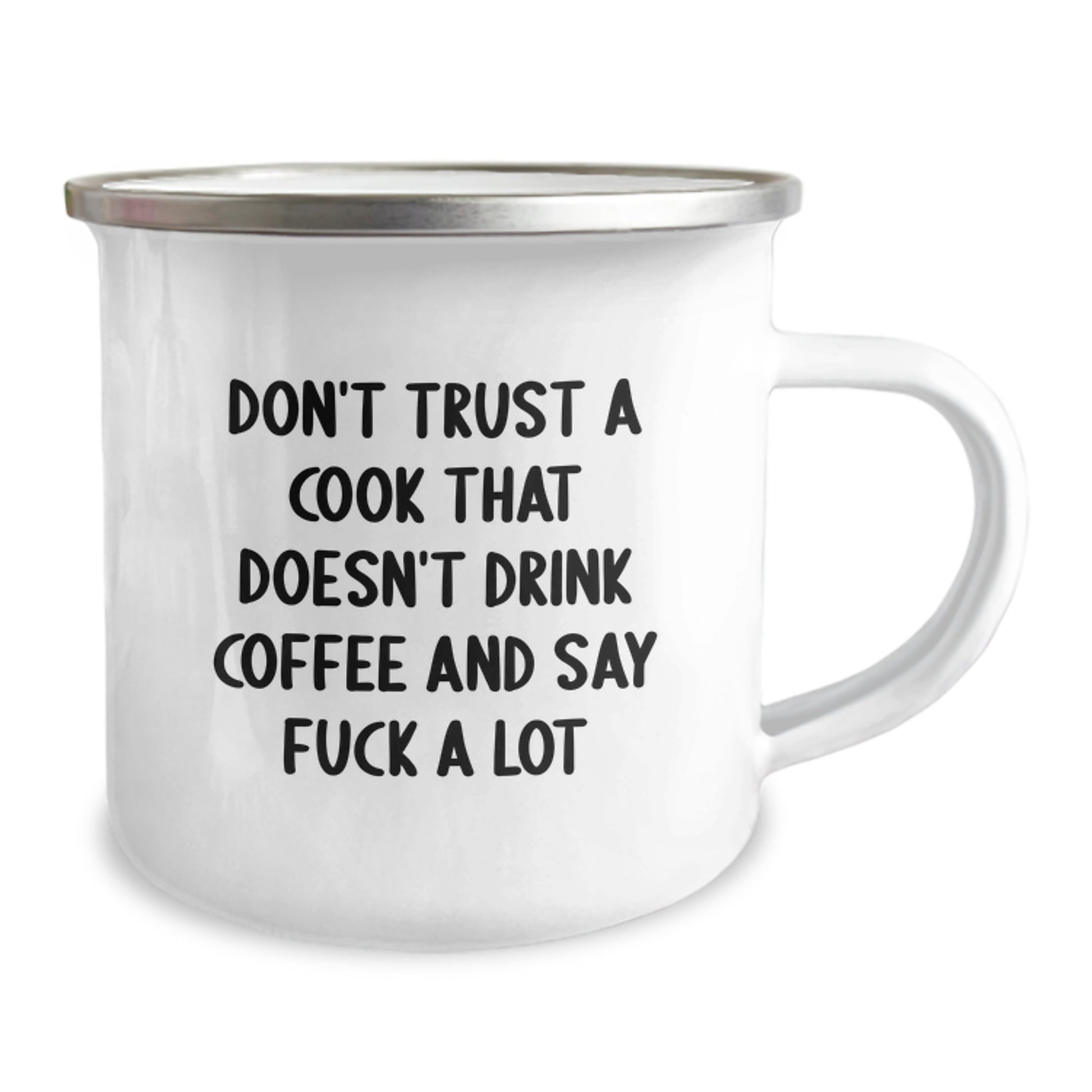 Funny Cook Gifts for Him, Funny Camping Mug for Men, Birthday Unique Gifts from Friends, Don't Trust a Cook That Doesn't Drink Coffee and Say 'F--k a Lot' - Image 2