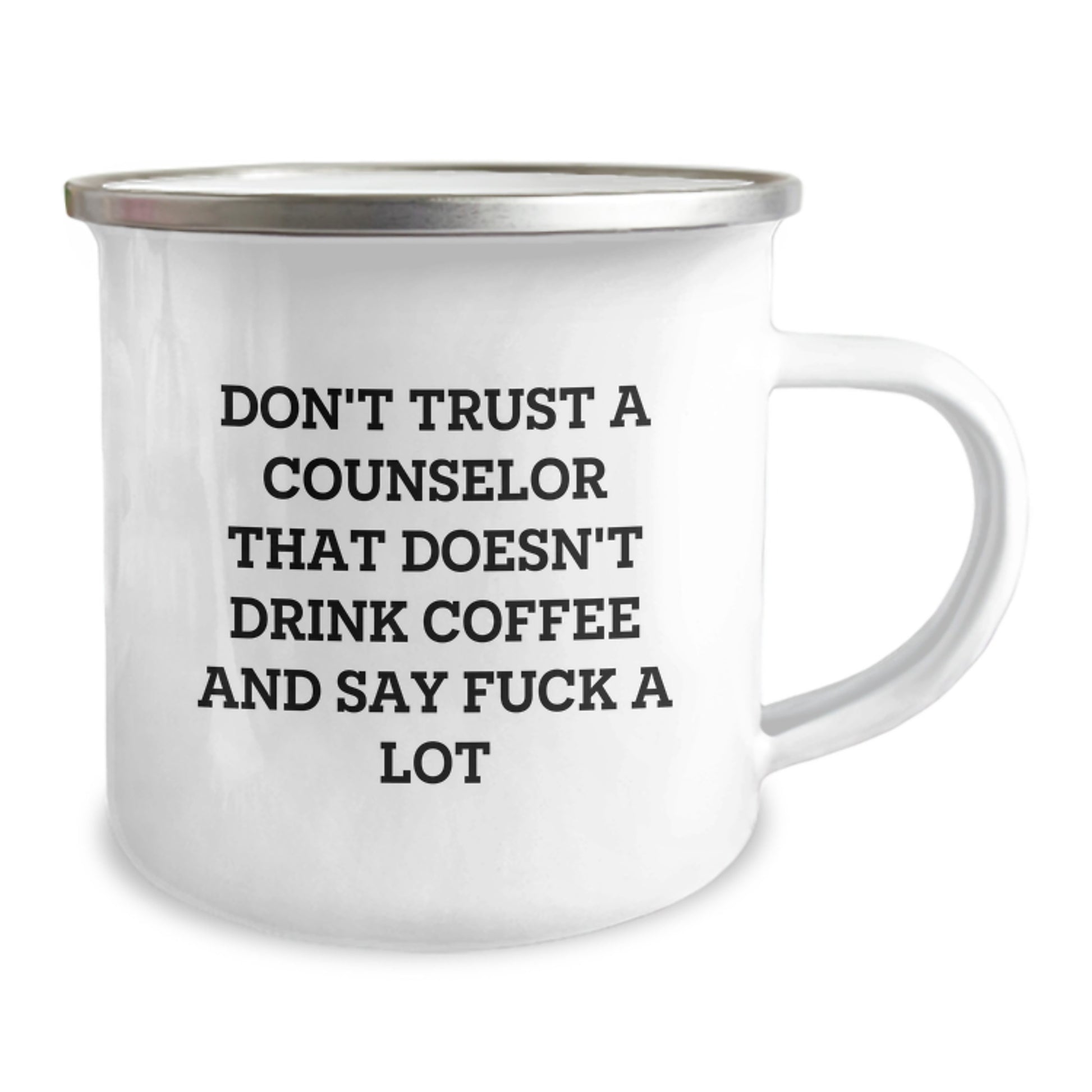 Funny Counselor Gifts for Christmas - 'Don't Trust A Counselor' Camping Mug, Inspirational Coffee Mug for Counselors, Unique Counselor Appreciation Gifts from Friends & Family - Image 2