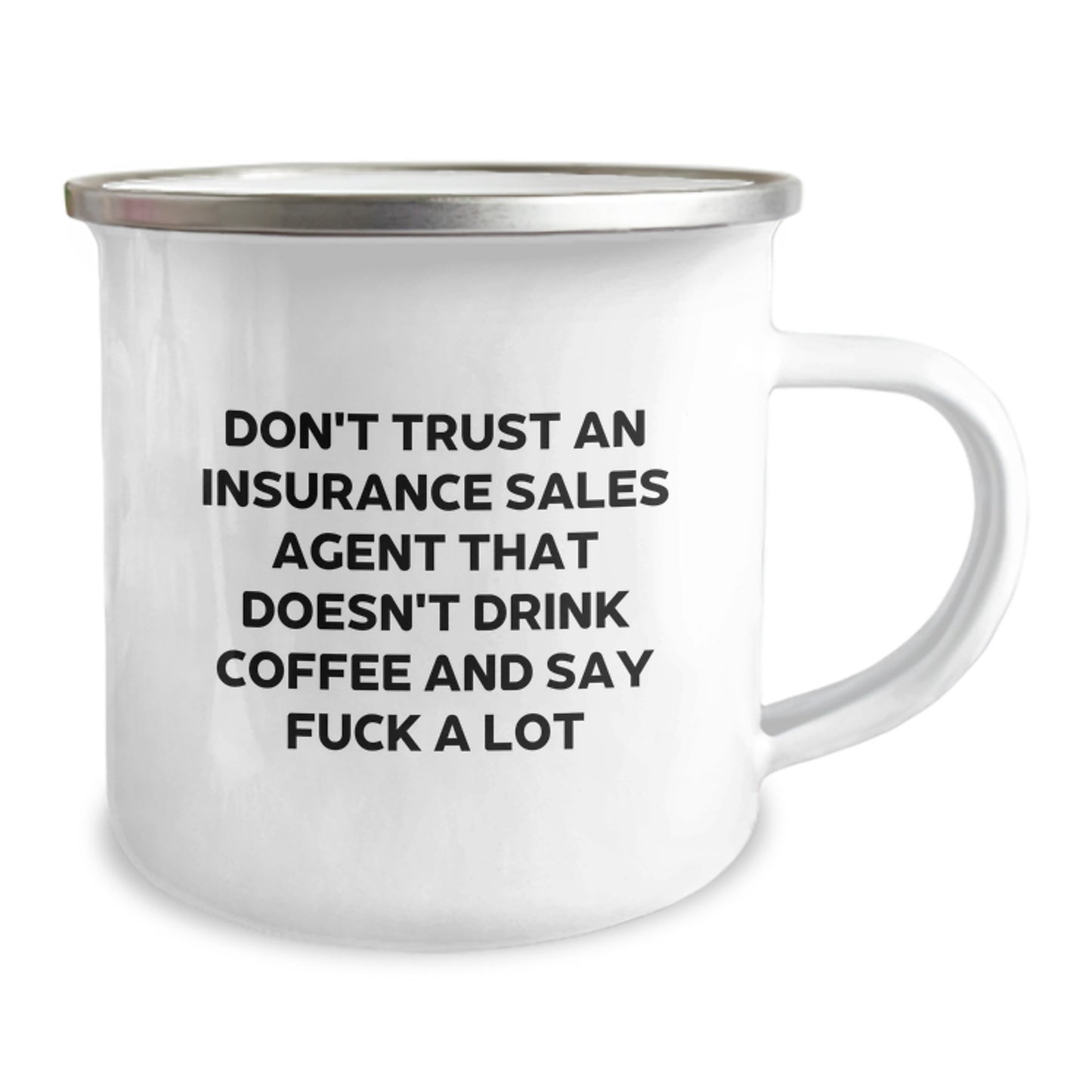 Funny Insurance Sales Agent Gifts for Christmas Unique Coffee Mug, 'Don't Trust An Insurance Sales Agent That Doesn't Drink Coffee And Say F--k A Lot', Gifts from Friends to Insurance Sales Agent Men - Image 2