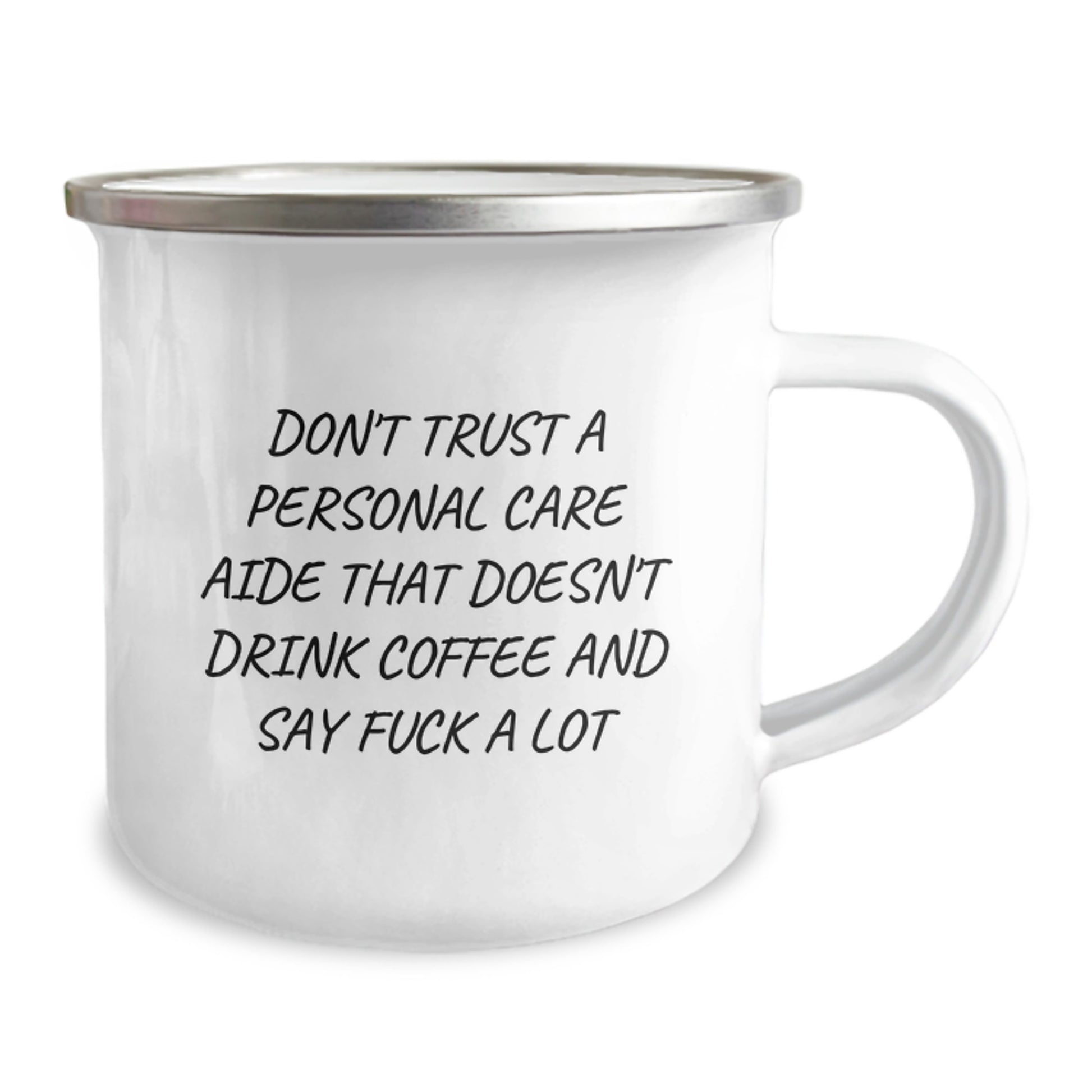 Funny Personal Care Aide Gifts from Friends, Camping Mug for Birthday, Don't Trust A Personal Care Aide That Doesn't Drink Coffee, Gifts for Her, Him, Coworkers, Family - Image 2