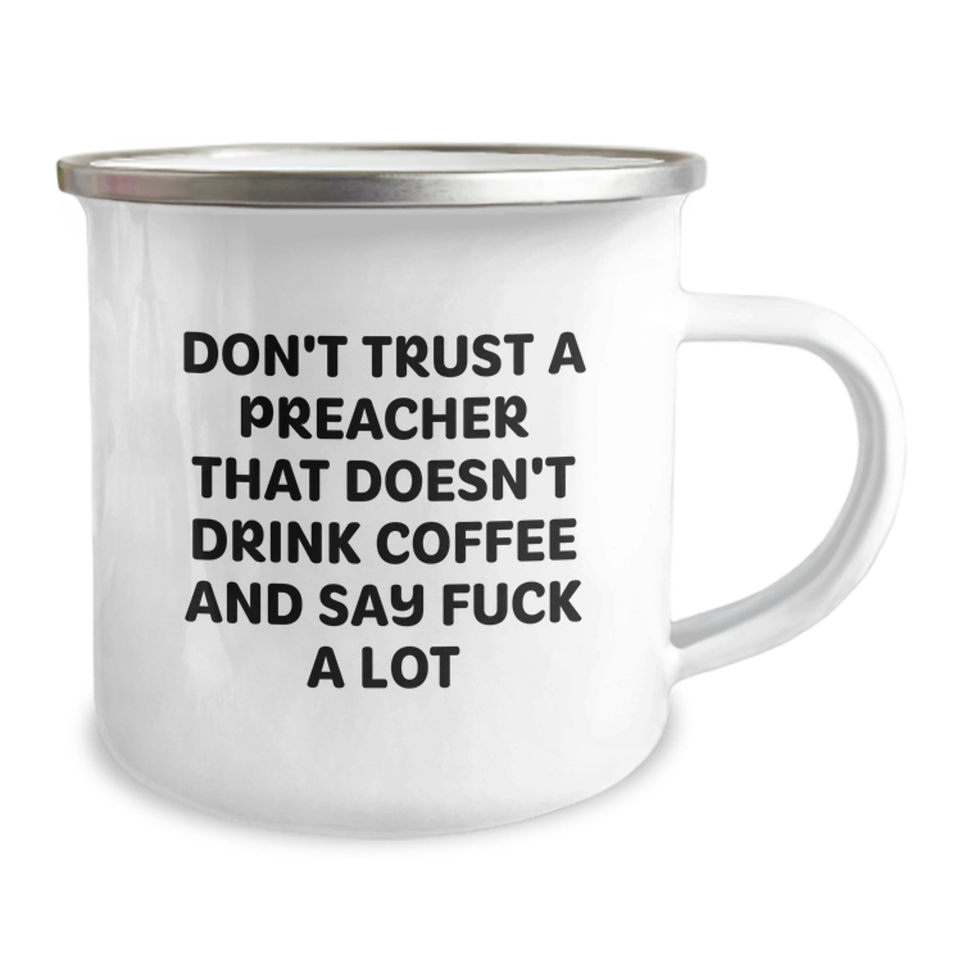Funny Preacher Gifts from Men to Friends - Don't Trust a Preacher That Doesn't Drink Coffee, Gifts for Preachers on Birthday - Image 2