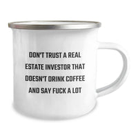 Load image into Gallery viewer, Funny Real Estate Investor Gifts, Camping Mug for Birthday, Gifts from Friends and Family for Real Estate Investors Who Drink Coffee and Say F*ck, 12oz Stainless Steel - Image 2
