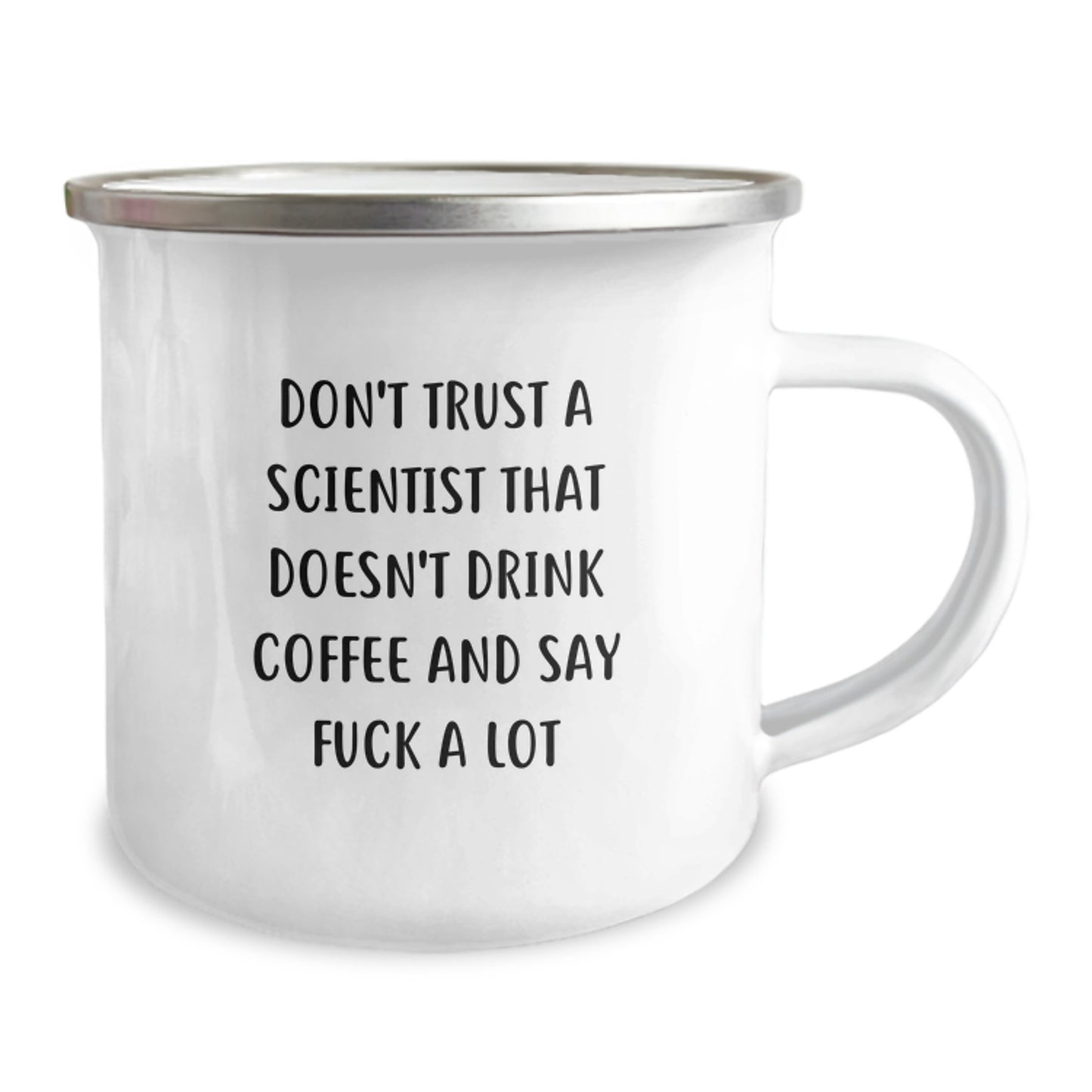 Funny Scientist Gifts: Inspirational Camping Mugs for Scientists, Gifts from Friends, and Gifts for Him - Don't Trust a Scientist - Image 2