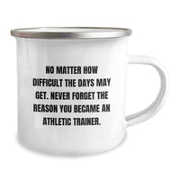 Load image into Gallery viewer, Inspirational Athletic Trainer Gifts for Men Birthday - &#39;No Matter How Difficult&#39; Camping Mug from Friends - Image 2
