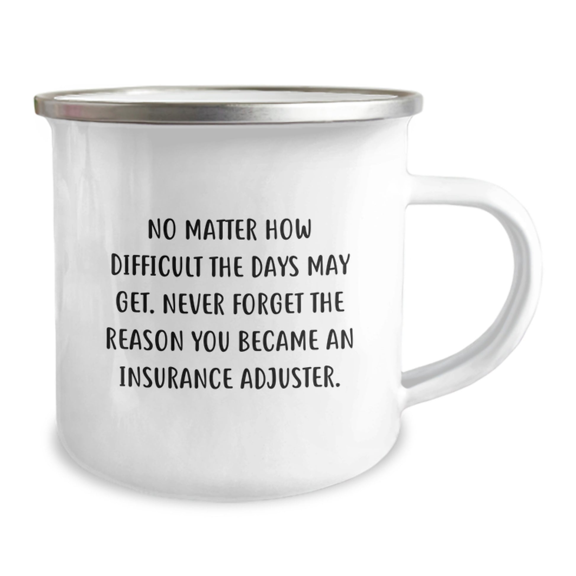 Funny Insurance Adjuster Gifts for Men, Christmas Unique Mugs with Inspirational Quote - 'No Matter How Difficult The Days May Get. Never Forget The Reason You Became An Insurance Adjuster.' - Image 2