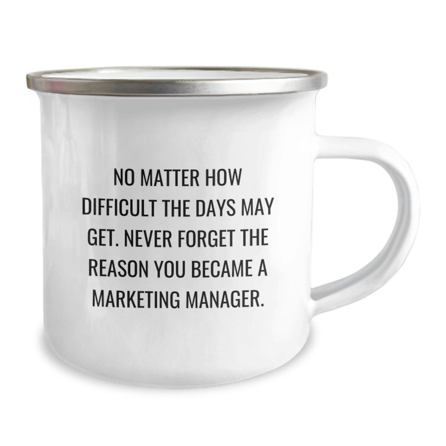 Funny Marketing Manager Christmas Unique Gifts from Friends and Family - Inspirational Camping Mug for Marketing Professionals, Motivational Quote, 12 oz Stainless Steel - Image 2