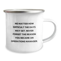 Load image into Gallery viewer, Funny Inspirational Quotes for Operations Manager Camping Mug Christmas Unique Gifts from Family - Image 2
