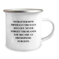 Load image into Gallery viewer, Orthopedic Surgeon Camping Mug, Funny Quote, Gifts from Friends, Birthday Unique Gifts for Orthopedic Surgeon, Gifts for Orthopedic Surgeon - Image 2
