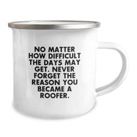 Load image into Gallery viewer, Roofer Christmas Unique Gifts - Funny Quote Gifts for Men, Roofer, Friends, Family - Camping Mug, Stainless Steel, Enamel Finish - Image 2
