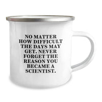 Load image into Gallery viewer, Funny Scientist Camping Mug Gifts for Him, Christmas Unique Scientist Mugs for Men, Scientist Enthusiast Gifts from Friends, Scientist Inspirational Quote - Image 2
