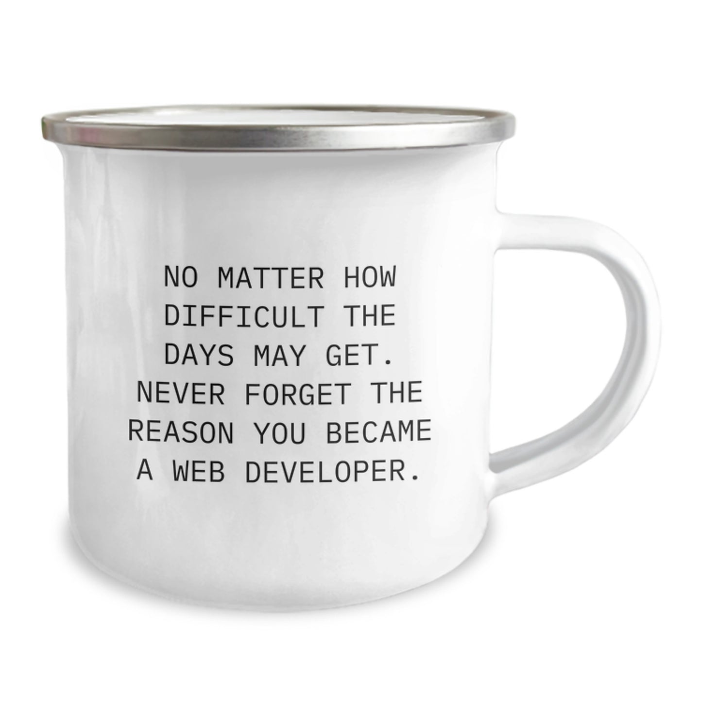 Funny Inspirational Web Developer Gifts from Friends, Christmas Unique Camping Mug, Never Forget The Reason You Became A Web Developer - Image 2