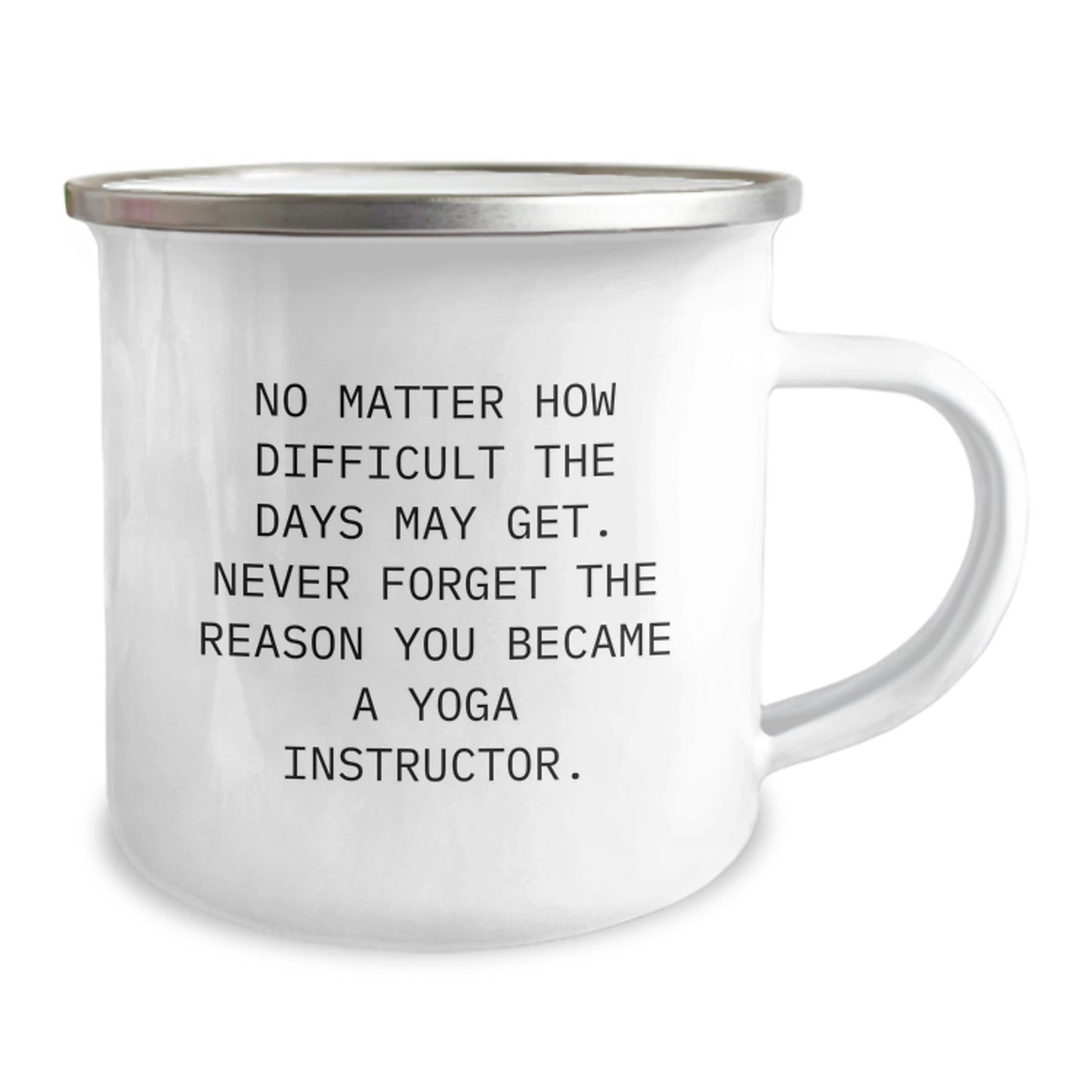 Funny Yoga Instructor Gifts for Men - Christmas Unique Mug with Inspirational Quote 'Never Forget The Reason You Became A Yoga Instructor' - Camping Mug for Yoga Lover - Image 2