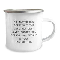 Load image into Gallery viewer, Funny Yoga Instructor Gifts for Men - Christmas Unique Mug with Inspirational Quote &#39;Never Forget The Reason You Became A Yoga Instructor&#39; - Camping Mug for Yoga Lover - Image 2
