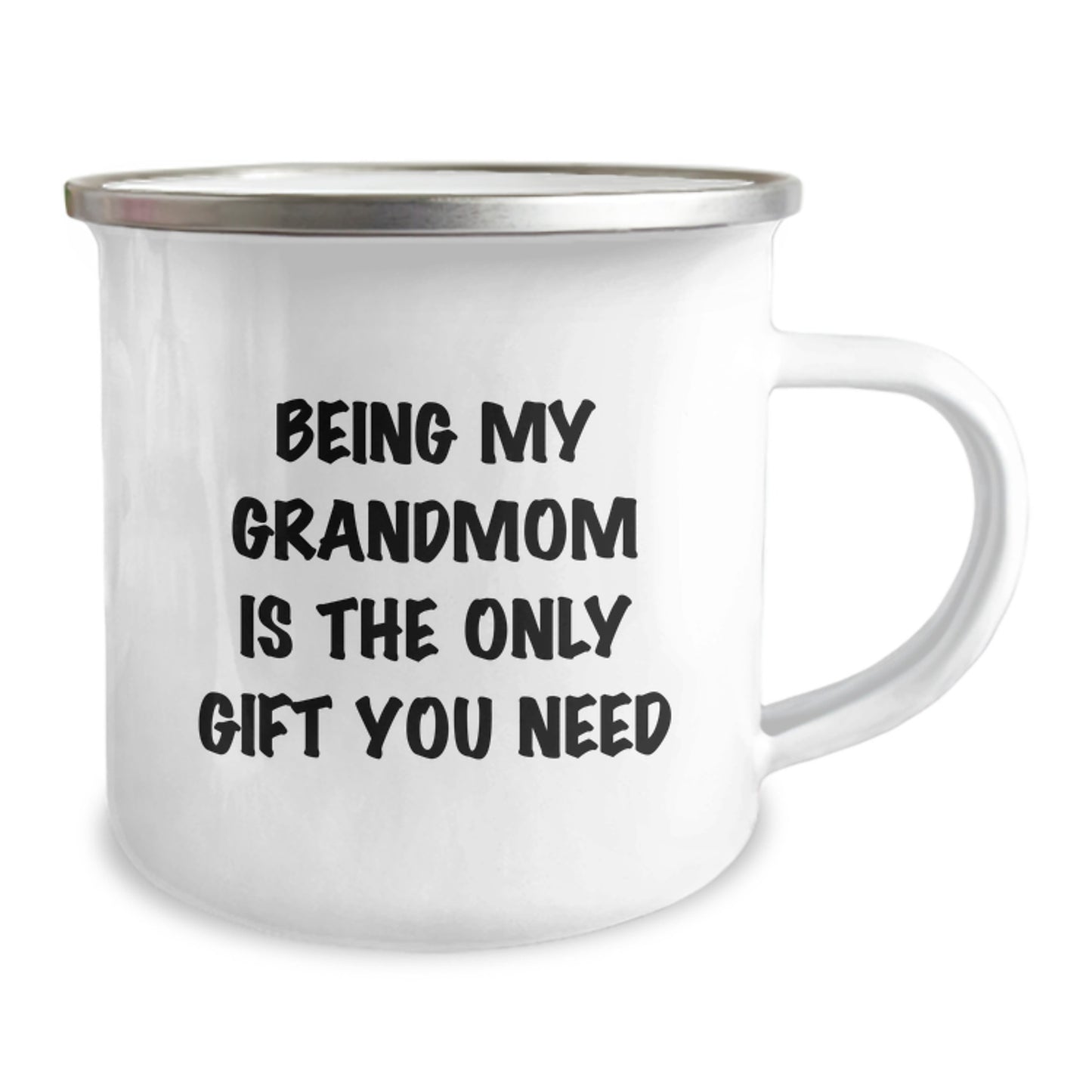 Funny Grandmom Gifts from Men to Grandmom - Camping Mug for Birthday 'Being My Grandmom Is The Only Gift You Need' - Unique Gifts for Grandmom - Image 2