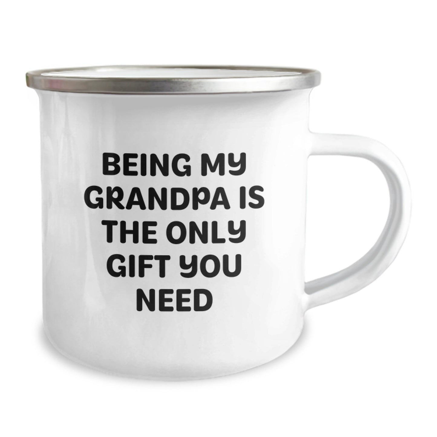 Funny Grandpa Gifts, Being My Grandpa Is The Only Gift You Need, 12 oz Camping Mug for Birthday, Gifts from Men to Grandpa - Image 2