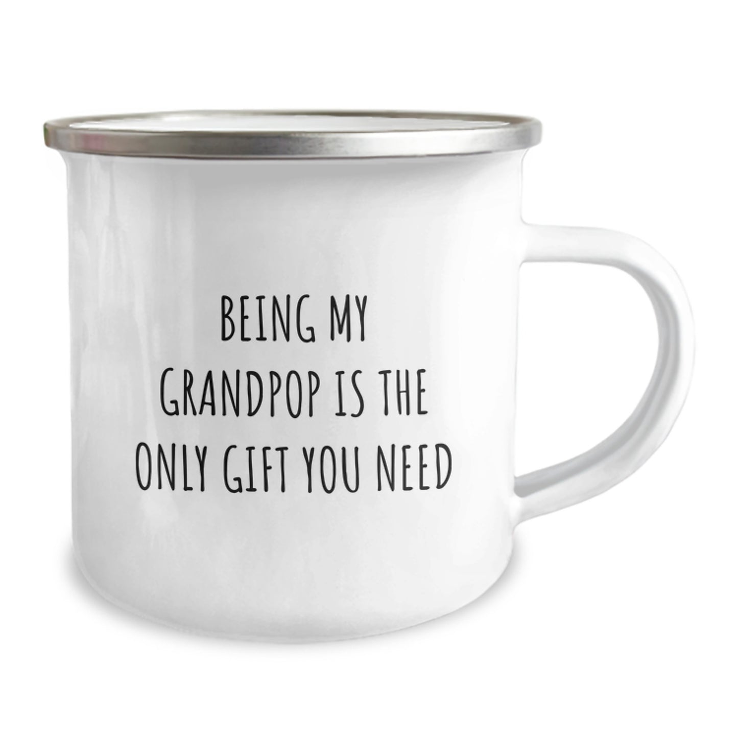 Funny Grandpop Gifts from Friends for Him, Being My Grandpop Is The Only Gift You Need Inspirational Camping Mug, Birthday Unique Gifts for Men - Image 2