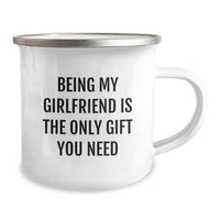 Load image into Gallery viewer, Funny Sweetheart Gifts from Men, Being My Sweetheart Is The Only Gift You Need Camping Mug for Women, Unique Christmas Unique Gifts for Her - Image 2
