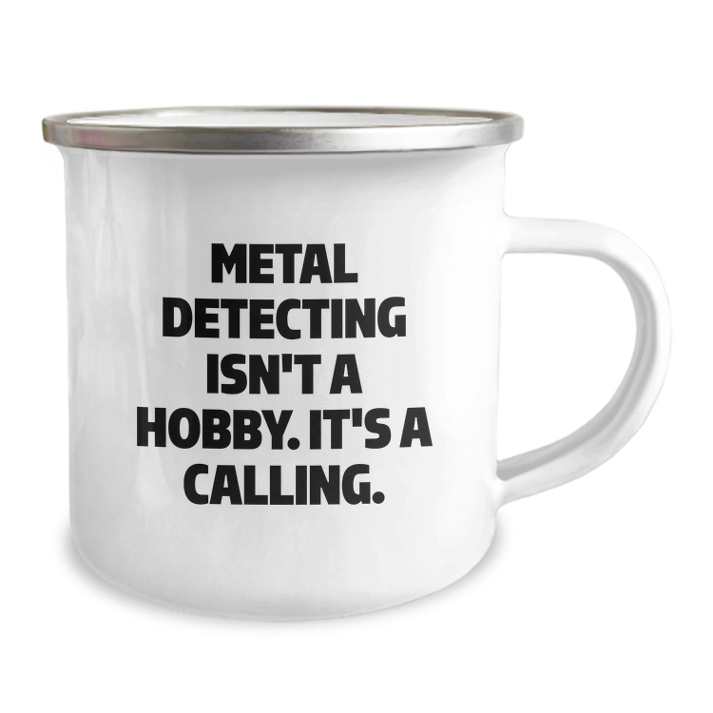 Funny Metal Detecting Camping Mug Gifts from Friends, Unique Christmas Unique Gifts for Metal Detecting Enthusiasts, Stainless Steel with Enamel Finish - Image 2
