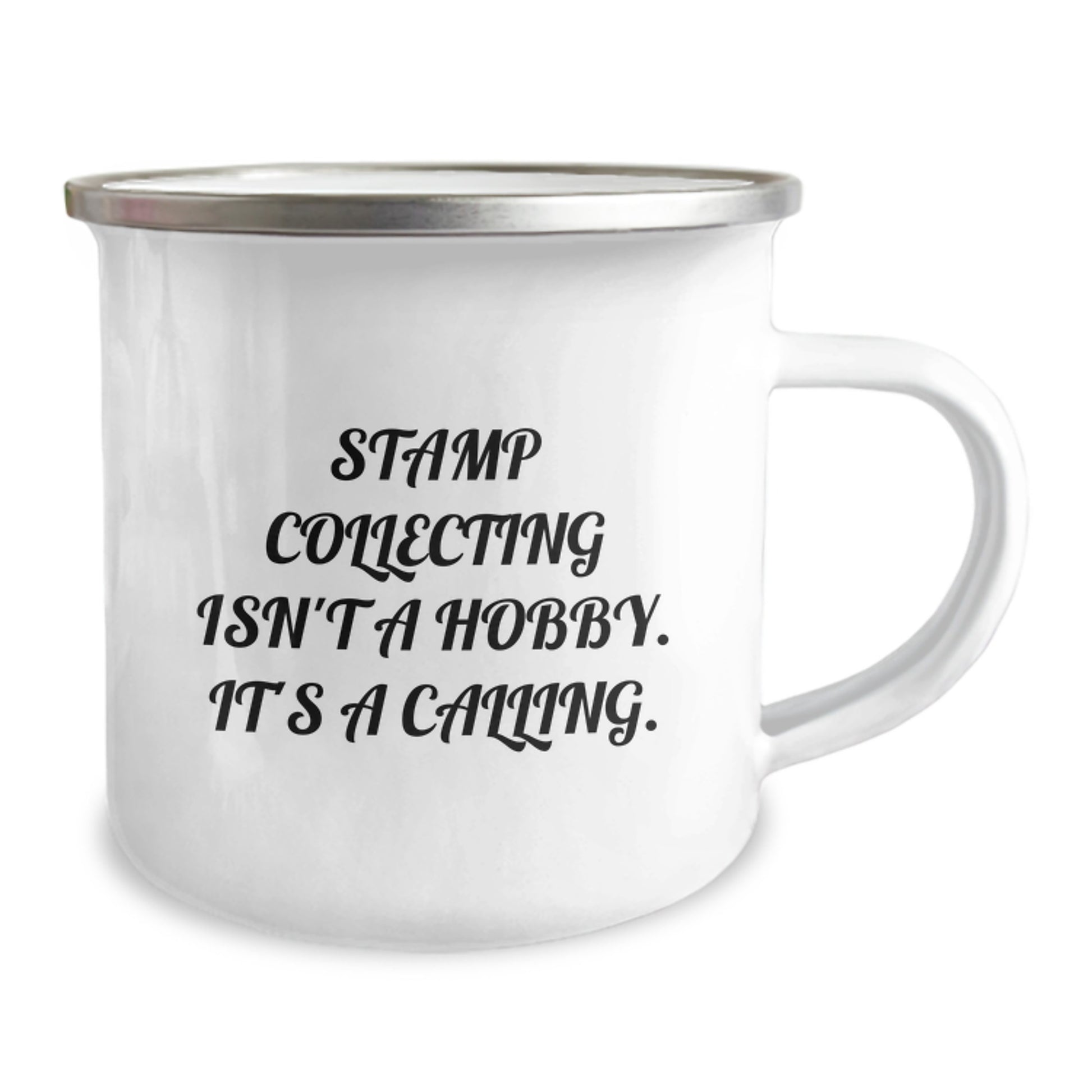Unique Stamp Collecting Gifts for Men, Christmas Unique Gifts from Friends, Funny 'Stamp Collecting Isn't A Hobby, It's A Calling' Camping Mug - Image 2
