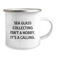 Load image into Gallery viewer, Gifts from Sea Glass Lovers, Inspirational Camping Mug for Women Collectors, Sea Glass Collecting Isn&#39;t A Hobby Funny Quote Christmas Unique Gifts - Image 2
