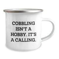Load image into Gallery viewer, Cobbling Enthusiasts Gifts for Him or Her, Funny Camping Mug with Inspirational Quote, Gifts from Friends, Birthday Unique Presents - Image 2
