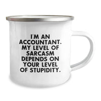 Load image into Gallery viewer, Funny Accountant Gifts from Friends Unique Christmas Mugs for Accountants, Camping, with Sarcasm Humor - Image 2
