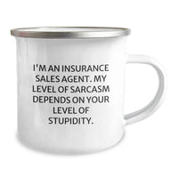 Load image into Gallery viewer, Funny Insurance Sales Agent Gifts for Men, Unique Christmas Unique Gifts from Friends, Camping Mug with Sarcasm Quote - Image 2
