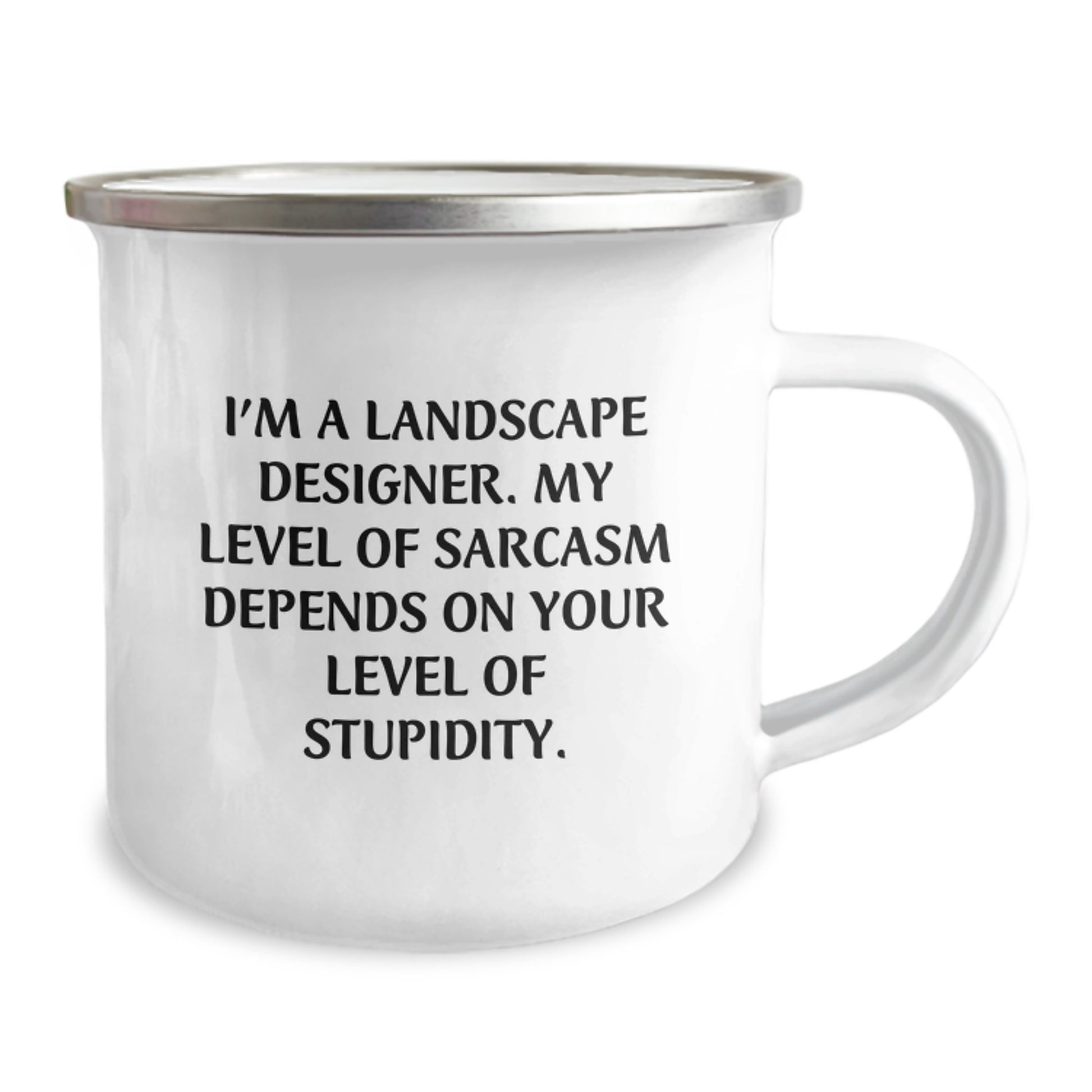 Funny Landscape Designer Gifts from Friends, Camping Mug for Landscape Designers, I'm A Landscape Designer. My Level Of Sarcasm Depends On Your Level Of Stupidity., Christmas Unique Gifts - Image 2