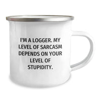 Load image into Gallery viewer, Funny Logger Christmas Unique Gifts from Friends to Men, Camping Mug for Logger Enthusiasts, Unique Sarcasm Quote - Image 2

