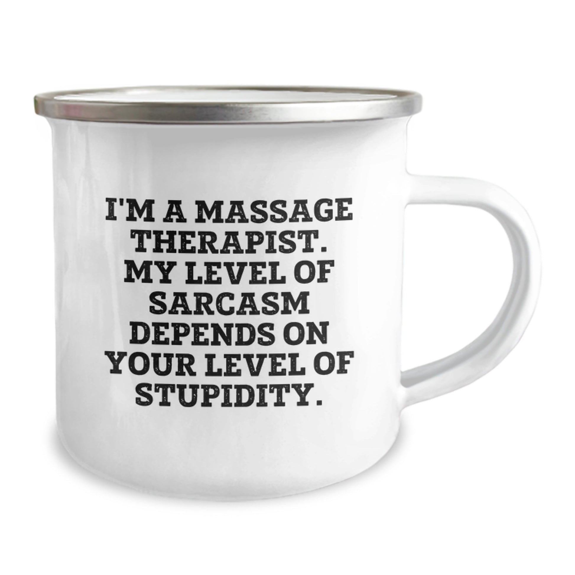 Funny Massage Therapist Gifts for Him, Camping Mug with Sarcasm Quote for Christmas Unique - Image 2