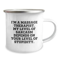 Load image into Gallery viewer, Funny Massage Therapist Gifts for Him, Camping Mug with Sarcasm Quote for Christmas Unique - Image 2
