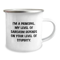 Load image into Gallery viewer, Funny Principal Gifts, Gift for Principal, Christmas Unique Mugs - &#39;I&#39;m A Principal. My Level Of Sarcasm Depends On Your Level Of Stupidity.&#39; - Image 2
