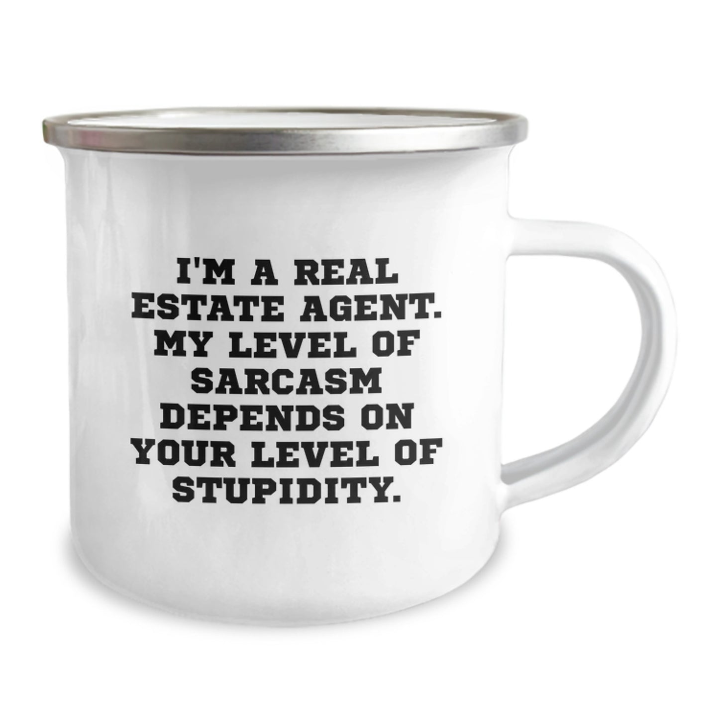 Funny Real Estate Agent Gifts for Men - I'm A Real Estate Agent, My Sarcasm Depends Gifts from Family - Camping Mug for Real Estate Agents Christmas Unique Gifts - Image 2