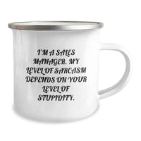 Load image into Gallery viewer, Funny Sales Manager Gifts for Men - &#39;I&#39;m A Sales Manager&#39; Camping Mug, Unique Christmas Unique Gifts for Coworkers, Friends, Family - Image 2
