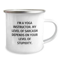 Load image into Gallery viewer, Funny Yoga Instructor Gifts for Men - Camping Mug from Friends - Christmas Unique Presents for Yoga Instructors - Image 2
