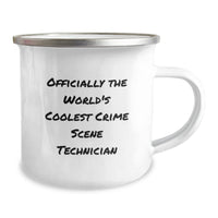 Load image into Gallery viewer, Funny Crime Scene Technician Gifts for Men, Christmas Unique Gifts from Friends to Family, Officially The World&#39;s Coolest Crime Scene Technician Camping Mug - Image 2
