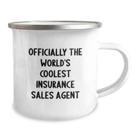 Load image into Gallery viewer, Funny Insurance Sales Agent Gifts for Men - Officially The World&#39;s Coolest Insurance Sales Agent Camping Mug, Christmas Unique Gifts from Friends - Image 2
