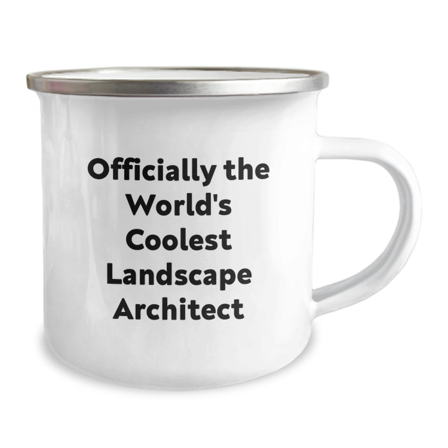 Funny Landscape Architect Gifts, Unique Christmas Unique Gifts for Men from Friends, 'Officially The World's Coolest Landscape Architect' Camping Mug - Image 2