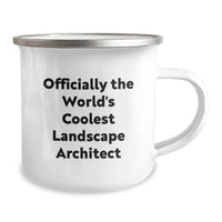 Load image into Gallery viewer, Funny Landscape Architect Gifts, Unique Christmas Unique Gifts for Men from Friends, &#39;Officially The World&#39;s Coolest Landscape Architect&#39; Camping Mug - Image 2
