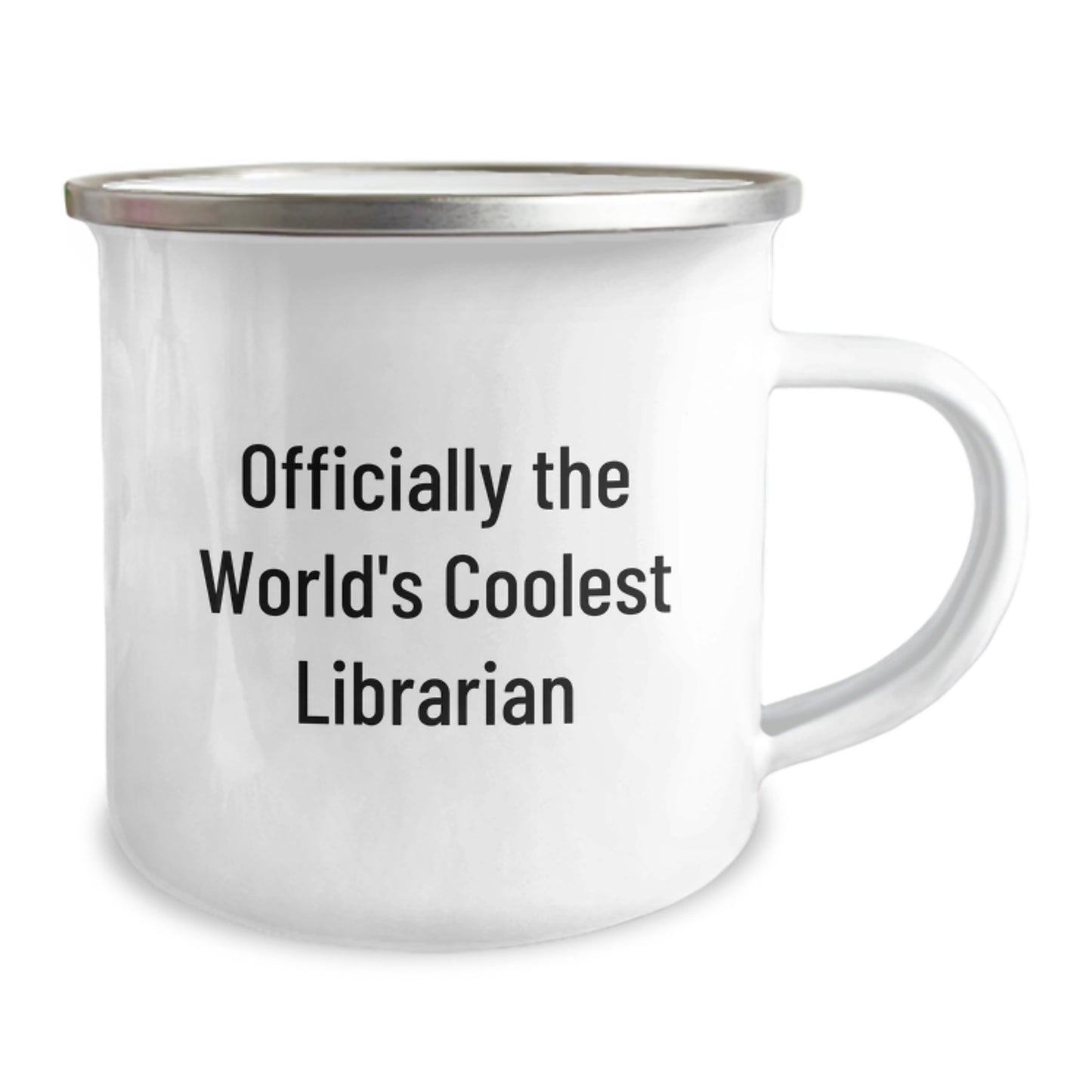 Funny Gifts from Friends for Librarian - Officially The World's Coolest Librarian Camping Mug - Unique Christmas Unique Gifts for Librarian Men - Image 2