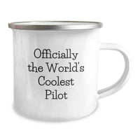 Load image into Gallery viewer, Pilot Gifts for Him, Unique Funny Pilot Christmas Unique Gifts from Friends to Men Pilot Lover, Pilot Camping Mug, 'Officially The World's Coolest Pilot' - Image 2
